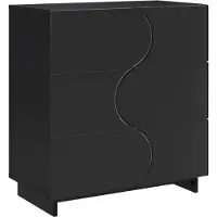 vidaXL Dressoir Zwart 70 x 38 x 75 cm Bewerkt hout
