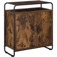 vidaXL Dressoir Gerookt eiken 68 x 35 x 75 cm Bewerkt hout