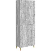 vidaXL Kast Set 2 st Grijs Sonoma Bewerkt hout