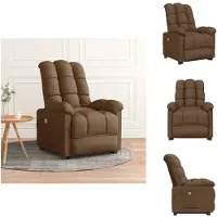 vidaXL Massagestoel, bruin, stof - Massagestoel