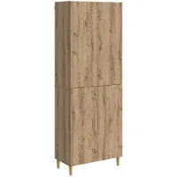vidaXL Kast Set 2 st Artisanaal eiken Bewerkt hout