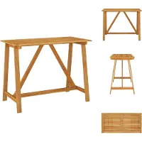vidaXL Tuin-eettafel 140x70x104 cm, acaciahout, massief - Tuintafels