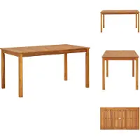 vidaXL Tuintafel 140x80x74 cm, massief acaciahout - Tuintafels