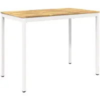 Syfax Tuinmeubelset, tafel, wit, 141 x 80,5 x 105 cm, massief acaciahout
