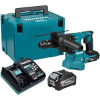 Makita HR 012 GU101 accu-combinatiehamer 40 V max. 3,3 J SDS plus borstelloos + 1x accu 4,0 Ah + oplader + Makpac