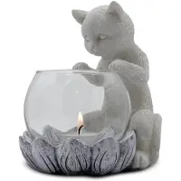 Famanu – Theelichthouder in de vorm van een kat, perfect voor sfeervolle verlichting in huis