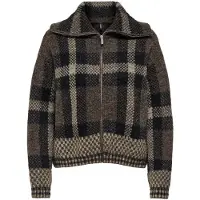 ONLY Gebreid vest 'ONLMaroon' bruin / cappuccino / zwart