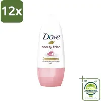 Dove - Deodorant - Roll-On Beauty Finish - Soepele geur en verzorging - 50 ml - Voordeelverpakking - 12 stuks - Beauty Finish - Deodorant roll-on