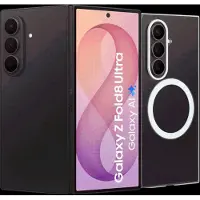 Samsung Galaxy Z Fold 8 Ultra 512GB Paars 5G + Carbon Back Cover met Magneet Zwart