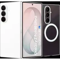 Samsung Galaxy Z Fold 8 Ultra 256GB Wit 5G + Carbon Back Cover met Magneet Zwart