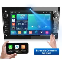 Hexinex Linux systeem, plug-and-play autoradio voor Opel Astra H, Corsa C/D, Vectra C, Zafira, 7 inch, met WiFi, Carplay, Android Auto, Bluetooth, RDS, stuurwielbediening en USB