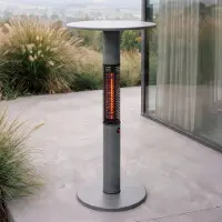 LUCANDE Flamara terrasverwarmer, antraciet, hoogte 110 cm, IP55 - , Flamara, Zwart, Aluminium, Modern