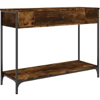 vidaXL Wandtafel 100x34,5x75 cm bewerkt hout gerookt eikenkleurig