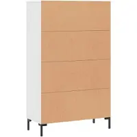vidaXL Hoge kast 69,5x31x115 cm bewerkt hout wit