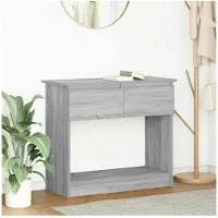 vidaXL Wandtafel met lades 85,5x38,5x74,5 cm grijs Sonoma