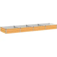 vidaXL Verhoogde Tuinbak Naturel 320 x 80 x 24 cm koudgewalst staal