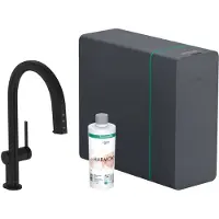 Hansgrohe Aqittura M91 - Keukenkraan met uittrekbaar uitloopstuk, SodaSystem, sBox lite, matzwart 76838670