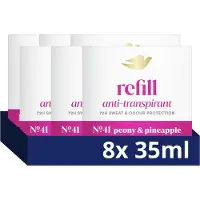 Dove Anti-Transpirant Refillable Deodorant - No. 41 Peony & Pineapple - beschermt tot 72 uur tegen zweet en lichaamsgeur - 8 x 35 ml