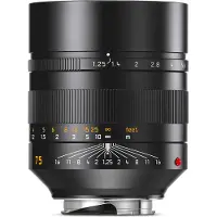 Leica Objectif hybride Noctilux-M 75 mm f/1.25 ASPH. Noir