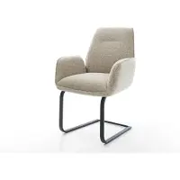 DELIFE Sledemodel Zoa-Flex geweven stof beige sledemodel vlak zwart pocketveer kern