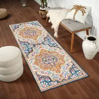 Livabliss - Vintage Oosters Tapijt WILLOW - Meerkleurig/blauw