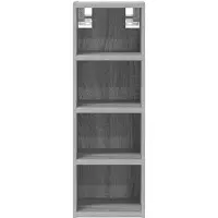 vidaXL Bovenkast Riga 20x29,5x60 cm bewerkt hout grijs sonoma eikenkleurig