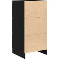 vidaXL Dressoir 37,5x35x76 cm spaanplaat zwart eikenkleurig
