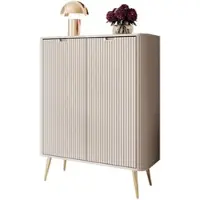 Lookway Kast met twee deuren, model ZAIRA K103, kleur kasjmier, met gouden poten
