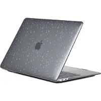 Mobigear Laptophoes geschikt voor Apple MacBook Air 13 Inch (2018-2020) Hoes Hardshell Laptopcover MacBook Case | Sparkle - Zwart - Model A1932 / A2179 / A2337