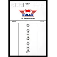 Bull's Glass scoreboard 60x40 met zwarte lijst