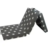 Densi Opvouwbaar matras - 3-delig vouwmatras - Jilly - sterren - wasbare hoes - Logeermatras - logeerbed - 190x70x9cm