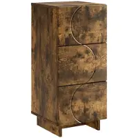 vidaXL Dressoir Gerookt eiken 33.5 x 34.5 x 75 cm Bewerkt hout