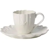 Villeroy & Boch Toy's Delight Royal Classic Koffiekop / Theekopje Met Schotel 25 Cl - Kerstmok Porselein White - 301070 + 301071