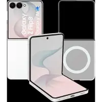 Samsung Galaxy Z Flip 8 256GB Wit 5G + Back Cover met Magneet Transparant