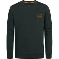Petrol Industries - Heren Sweatshirt met print en ronde hals Varick - Groen - Maat 40