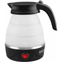 Brock Electronics Opvouwbare Elektrische Reiswaterkoker 0.5L – Compacte Mini Waterkoker voor Camping, Reizen & Hotel – 800W – Draagbare Vouwbare Waterkoker – Zwart