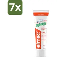 Elmex 7 x Gel-Tandpasta Junior (5-12 Jaar) 75 ml - Tandpasta Voor Kinderen - Gaatjesbescherming - Aminfluoride - Tandpasta Gel - Kindertandpasta