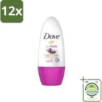 Dove - Deodorant - Roller Go Fresh Acai Berry & Waterlily - Frisse geur - 50 ml - Voordeelverpakking - 12 stuks - Açaí Berry & Waterlily - Frisheid