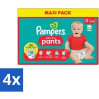 Pampers 4 x - Baby-Dry Pants - Luierbroekjes - Maat 4 (9-15 kg) - Extra Droog - 90 Luiers - Baby-Dry - Luierbroekjes - Babyluiers - Luiermaat 4 - 9-15 Kg