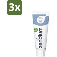 Zendium 3 x - Tandpasta - Fresh+ White - 75 ml - Tandpasta - Fresh+ White - Tandpasta Witte Tanden - Tandpasta Met Fluoride - Tandpasta Voor Volwassenen