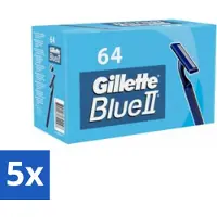 Gillette 5 x - Blue 2 - Wegwerpscheermesjes - Duurzaam en comfortabel - 64 Scheermesjes - Scheermesjes - Wegwerpscheermesjes - Blue Ii - Scheerbeurt - Duurzaam Scheermesje
