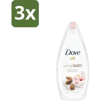 Dove 3 x – Badcrème – Caring Bath Almond – 450 ml - Badcrème - Badcrème Almond - Badcrème Voor Huid - Badcrème Voor Ontspanning - Badcrème Voor Gevoelige Huid