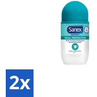 Sanex 2 x – Deodorant Roll-On – Dermo Total Protection – 50 ml - Douche - Deodorant Roll-on - Zweetvermindering - Geurvermindering - Huidbescherming