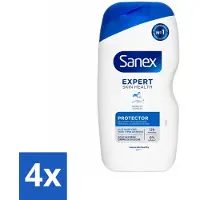 Sanex 4 x Douchecrème Expert Skin Health Protector 400 ml - - Douchecrème - Huidverzorging - Beschermende Douchegel - Hydratatie
