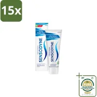 Sensodyne 15 x - Tandpasta - Extra Fresh Gel - Verfrissend - 75 ml - Grootverpakking - Gevoelige Tanden - Frisse Mond - Tandpasta - Fluoride - Tandglazuur