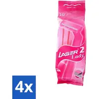 Benson 4 x - Laser Twin Women - Wegwerpscheermesjes - Voor Vrouwen - 10 Mesjes - Scheermesje Vrouw - Wegwerpscheermesje - Tweevoudige Scheermesjes - Vrouwelijke Scheermesjes - Hygiënische Scheermesjes