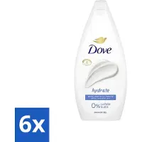 Dove 6 x Hydrate - Douchegel - Sulfaatvrij - 250 ml - Douchegel - Hydratatie - - Sulfaatvrij - Zacht
