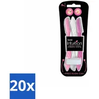Wilkinson Sword 20 x Wilkinson Intuition - Navulmesjes - Wenkbrauw Shaper - Precisie - 3 mesjes - Wenkbrauw Shaper - Wenkbrauw Verwijderen - Haartjes Verwijderen - Exfoliatie - Huid Exfoliatie
