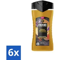 Axe 6 x – Douchegel – Peach Infusion – 225 ml - Douchegel - Parfum - Frisheid - Geur - Luxe