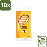 BIC 10 x - Scheermesjes - Enkel Mesje - Wegwerpmesjes - 5 Scheermesjes - Grootverpakking - Scheermesje - Wegwerpscheermesje - Enkel Mesje - Roestvrijstalen Mesje - Chroomcoating